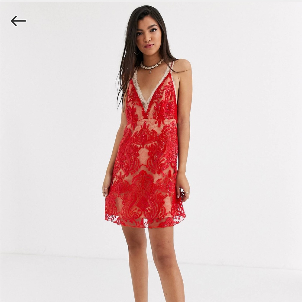 Free People Night Shimmers Mini Dress
